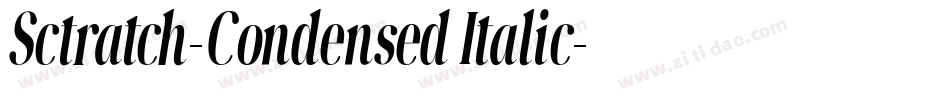 Sctratch-Condensed Italic字体转换